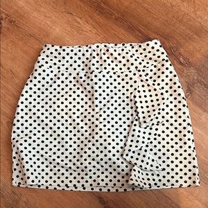Tzu Tzu Black and White Polka Dot Skort